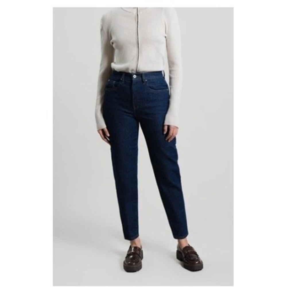 Sene True Mom Jeans Womens 20 Dark Wash Japanese Denim Custom High Rise